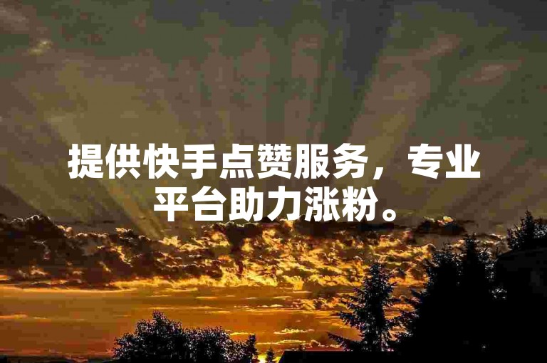 提供快手点赞服务，专业平台助力涨粉。