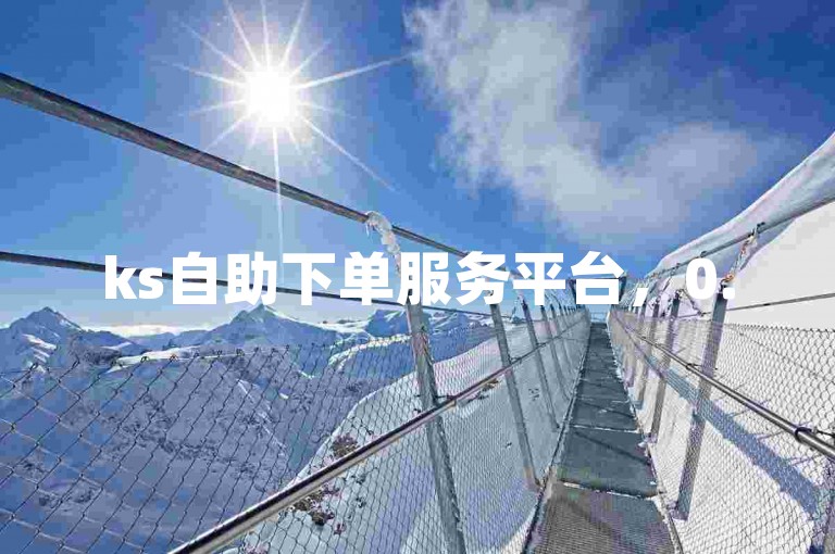 ks自助下单服务平台，0.5元1000赞轻松购。