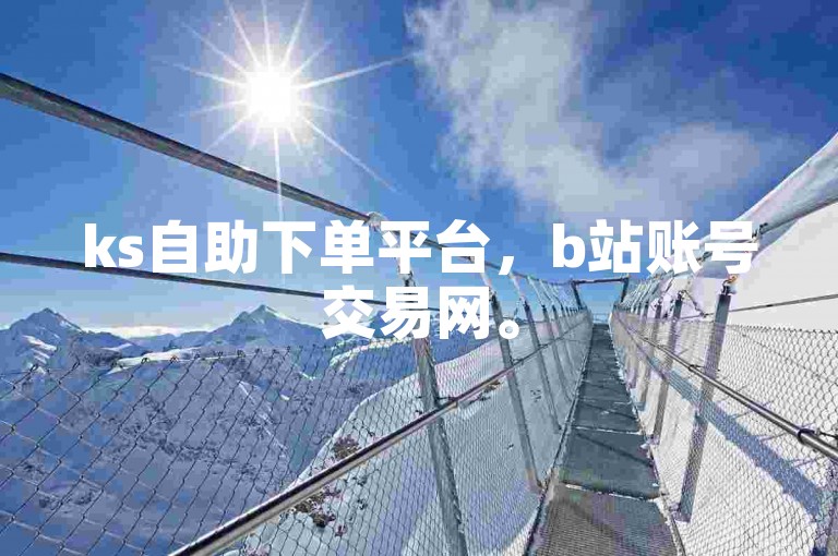 ks自助下单平台，b站账号交易网。