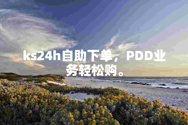ks24h自助下单，PDD业务轻松购。