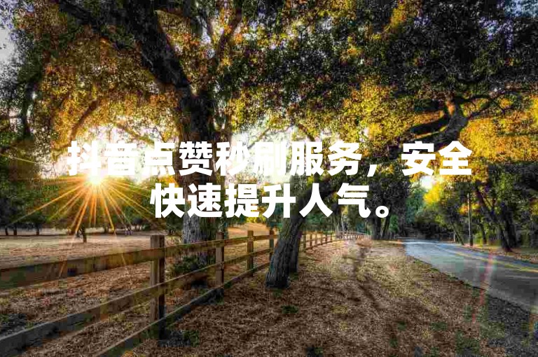 抖音点赞秒刷服务，安全快速提升人气。