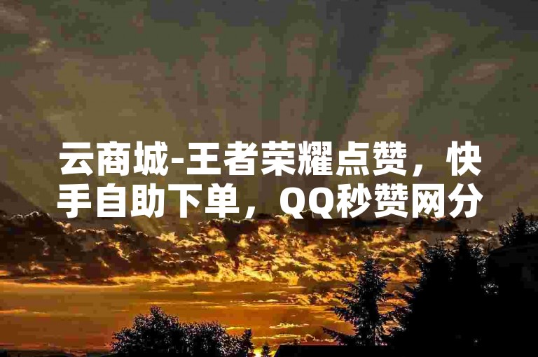 云商城-王者荣耀点赞，快手自助下单，QQ秒赞网分站。