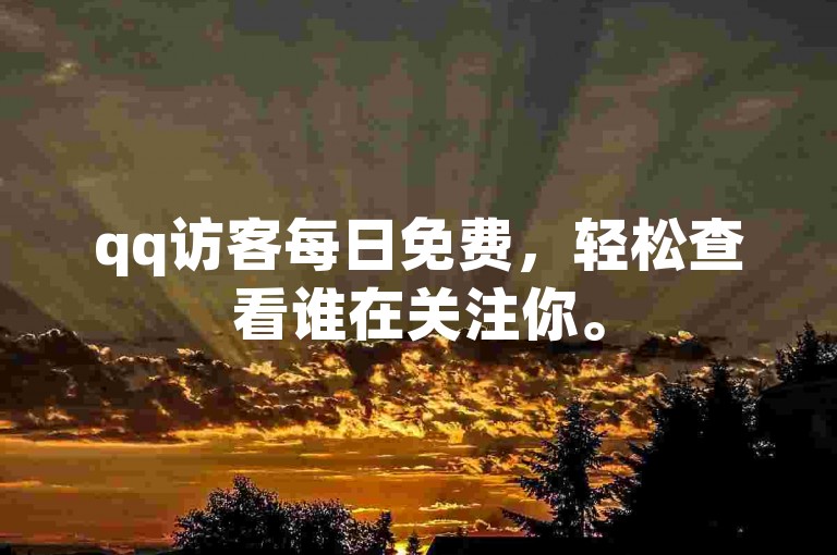 qq访客每日免费，轻松查看谁在关注你。