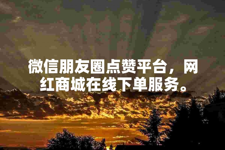 微信朋友圈点赞平台，网红商城在线下单服务。