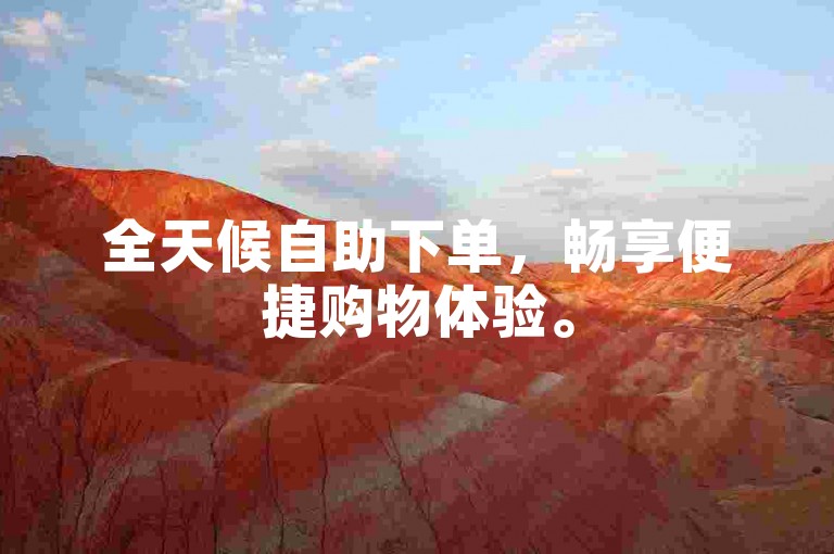 全天候自助下单，畅享便捷购物体验。