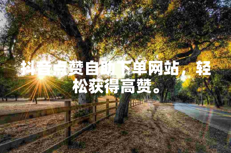 抖音点赞自助下单网站，轻松获得高赞。