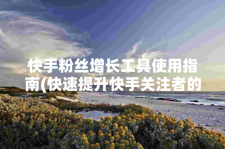快手粉丝增长工具使用指南(快速提升快手关注者的方法)。