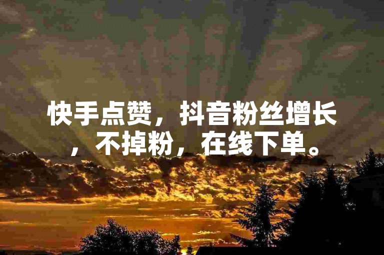 快手点赞，抖音粉丝增长，不掉粉，在线下单。