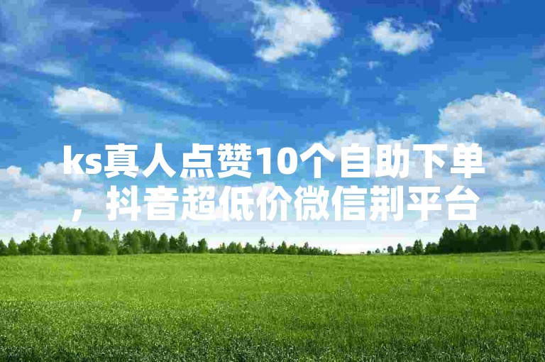 ks真人点赞10个自助下单，抖音超低价微信荆平台。