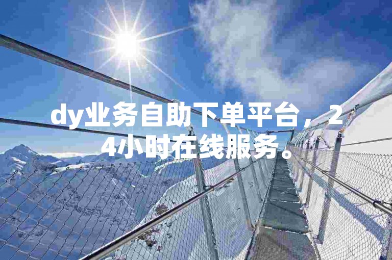 dy业务自助下单平台，24小时在线服务。