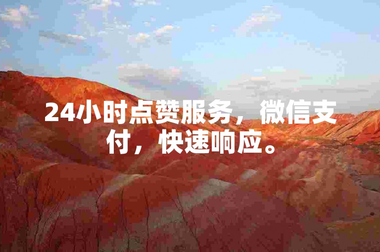 24小时点赞服务，微信支付，快速响应。