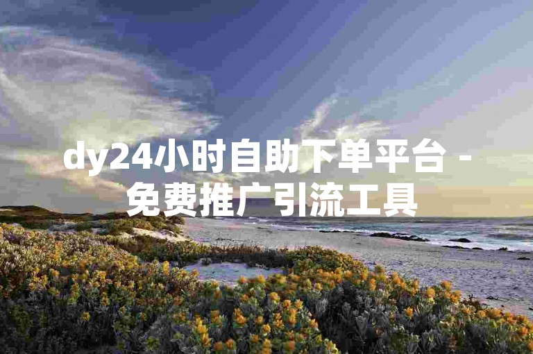 dy24小时自助下单平台 - 免费推广引流工具