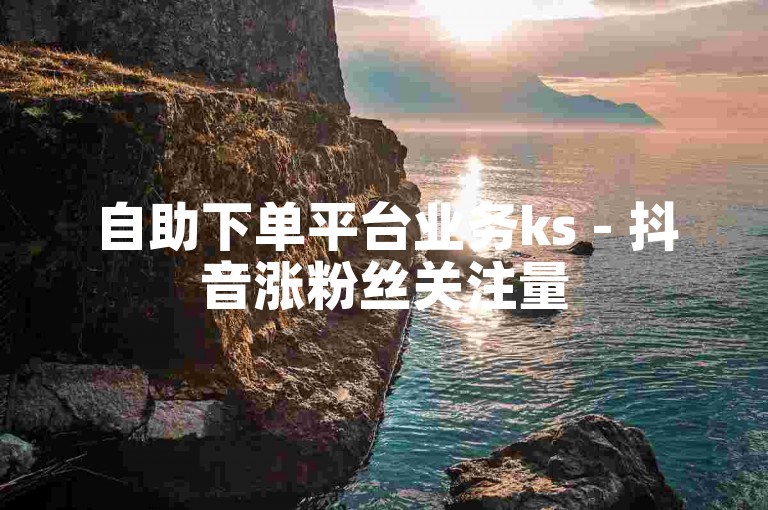 自助下单平台业务ks - 抖音涨粉丝关注量
