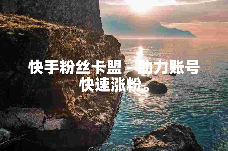 快手粉丝卡盟 - 助力账号快速涨粉。