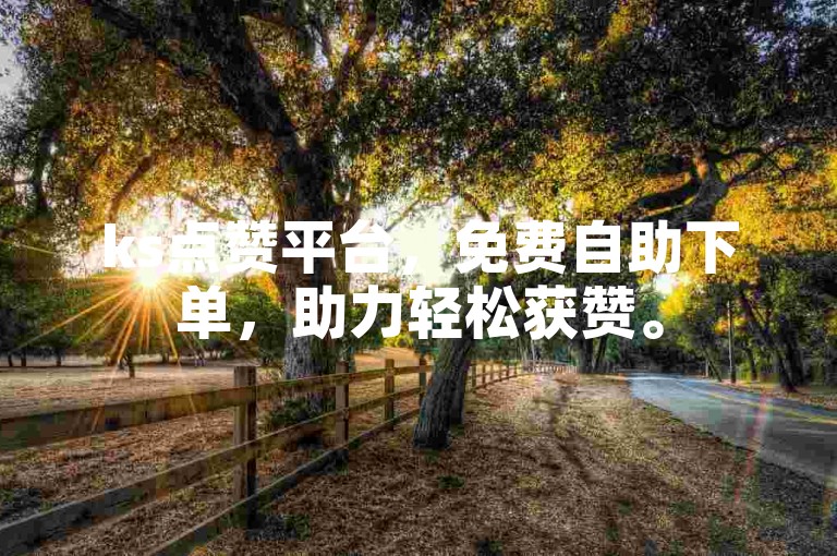 ks点赞平台，免费自助下单，助力轻松获赞。