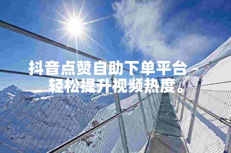 抖音点赞自助下单平台 - 轻松提升视频热度。