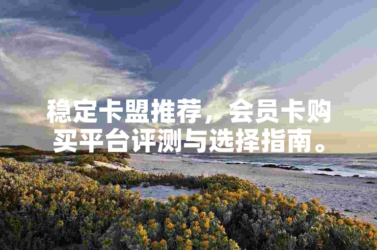 稳定卡盟推荐，会员卡购买平台评测与选择指南。