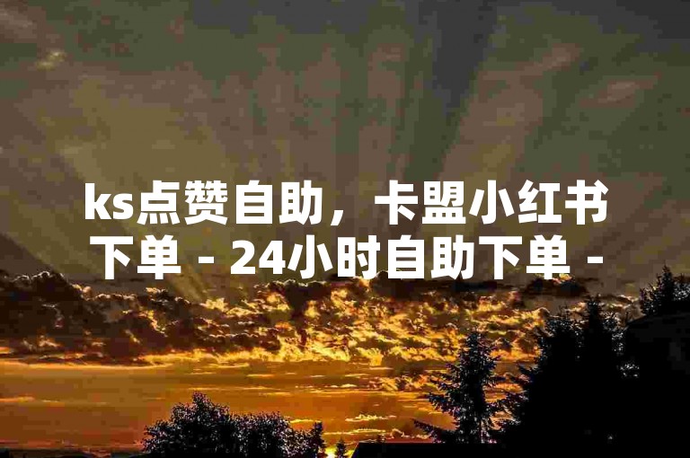 ks点赞自助，卡盟小红书下单 - 24小时自助下单 - ks免费业务平台call