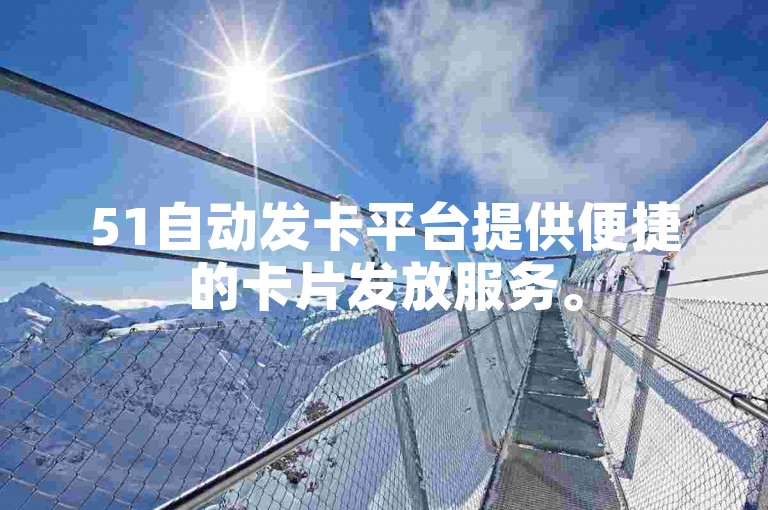51自动发卡平台提供便捷的卡片发放服务。