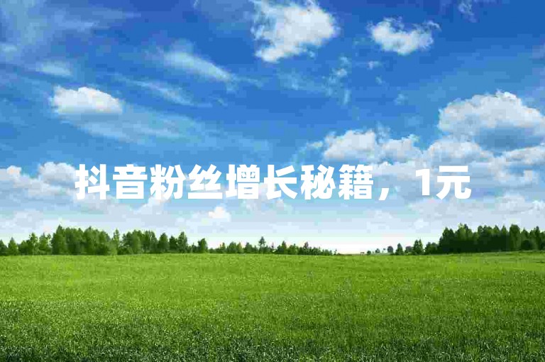 抖音粉丝增长秘籍，1元500粉，qq主页点赞轻松破十万。