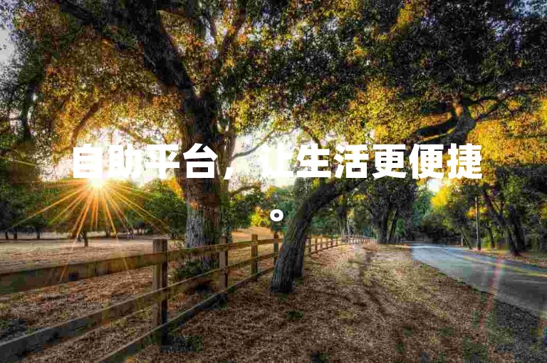 自助平台，让生活更便捷。
