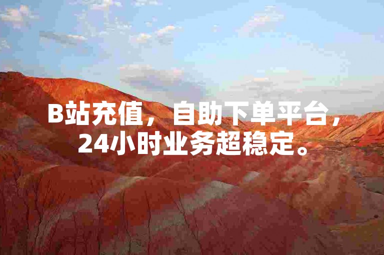 B站充值，自助下单平台，24小时业务超稳定。