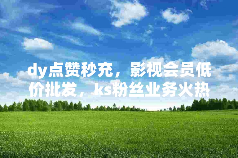 dy点赞秒充，影视会员低价批发，ks粉丝业务火热进行中！