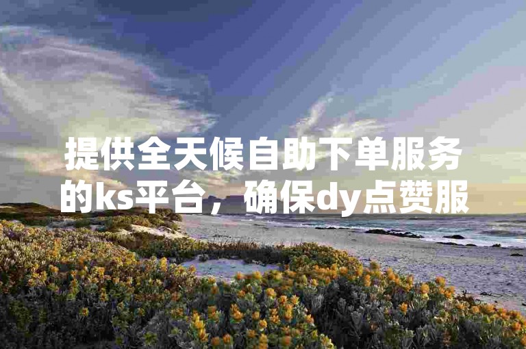 提供全天候自助下单服务的ks平台，确保dy点赞服务24小时内到账，同时支持快手充赞的便捷链接。