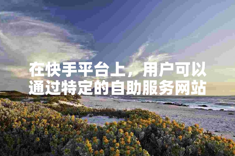在快手平台上，用户可以通过特定的自助服务网站轻松购买到视频的双击量。