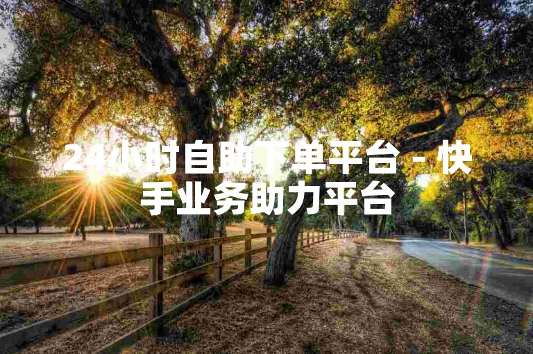 24小时自助下单平台 - 快手业务助力平台