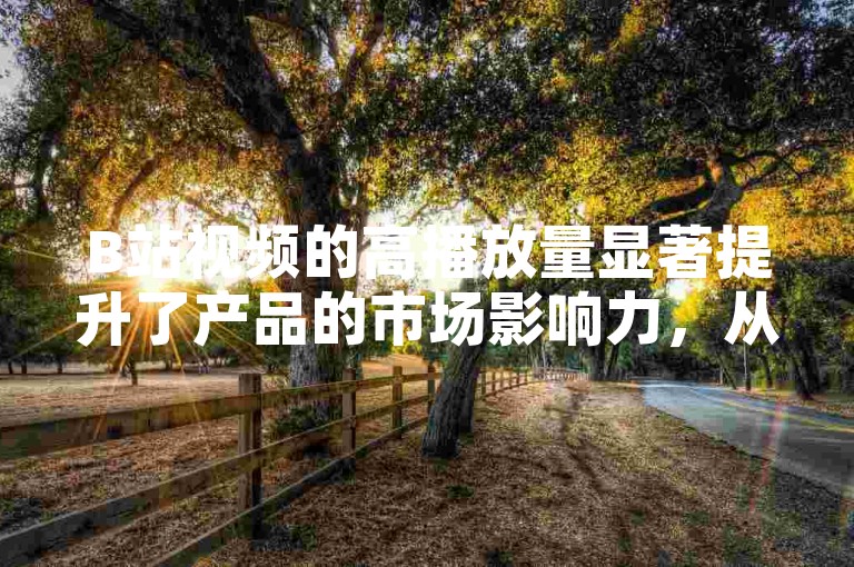 B站视频的高播放量显著提升了产品的市场影响力，从而促进了销量的大幅增长。