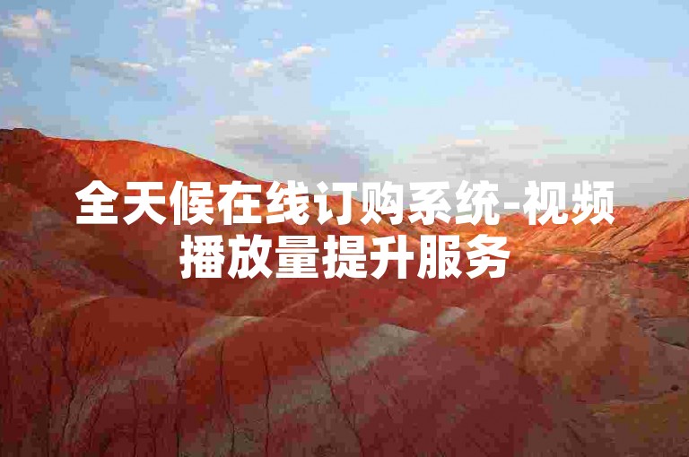 全天候在线订购系统-视频播放量提升服务