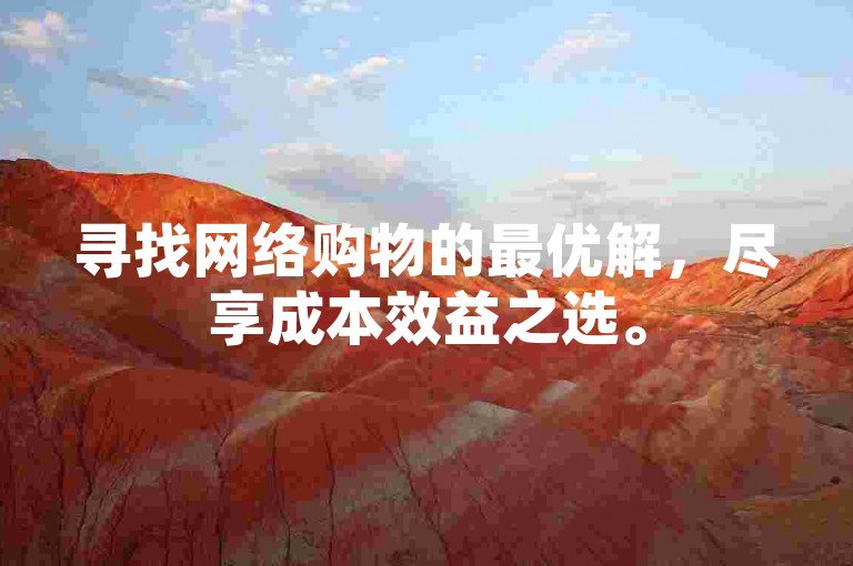 寻找网络购物的最优解，尽享成本效益之选。