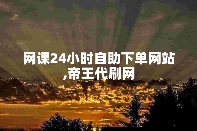 网课24小时自助下单网站,帝王代刷网