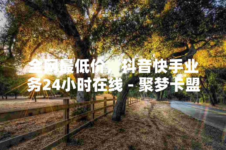 全网最低价，抖音快手业务24小时在线 - 聚梦卡盟 - 卡盟dy业务。