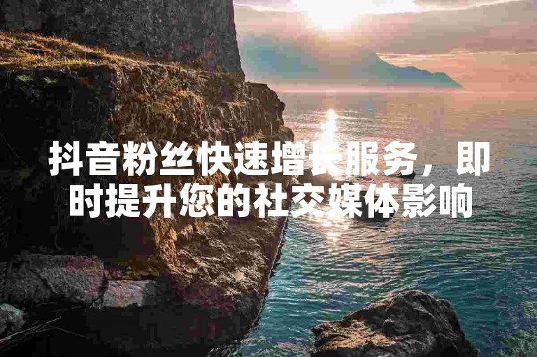 抖音粉丝快速增长服务，即时提升您的社交媒体影响力。