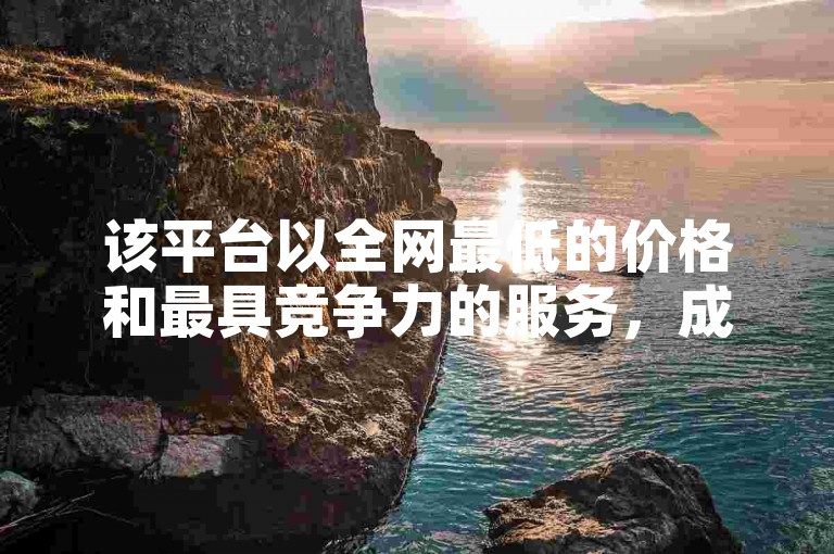 该平台以全网最低的价格和最具竞争力的服务，成为业界领先的业务网站。