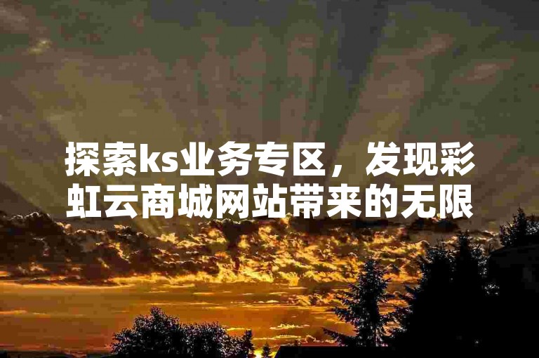 探索ks业务专区，发现彩虹云商城网站带来的无限精彩。