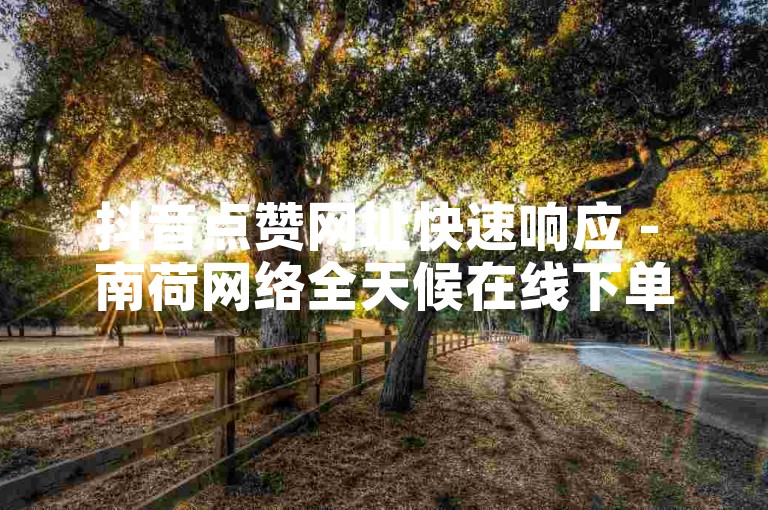 抖音点赞网址快速响应 - 南荷网络全天候在线下单平台特惠