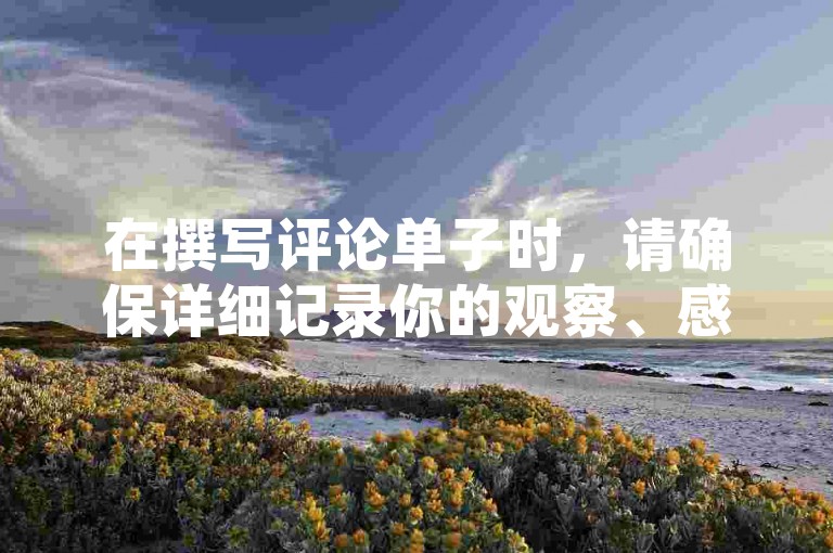 在撰写评论单子时，请确保详细记录你的观察、感受和任何建议，以便为他人提供有价值的反馈。