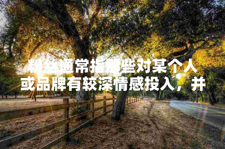 粉丝通常指那些对某个人或品牌有较深情感投入，并积极互动的支持者，而关注则更多是一种较为被动的信息接收行为。