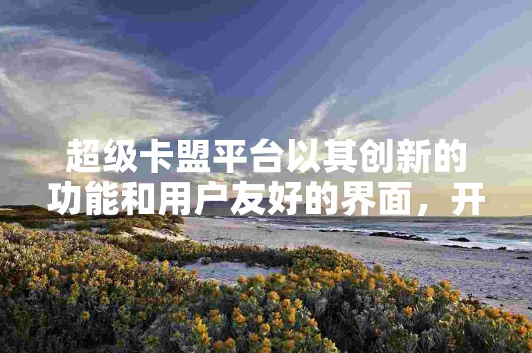 超级卡盟平台以其创新的功能和用户友好的界面，开启了数字交易的新纪元。