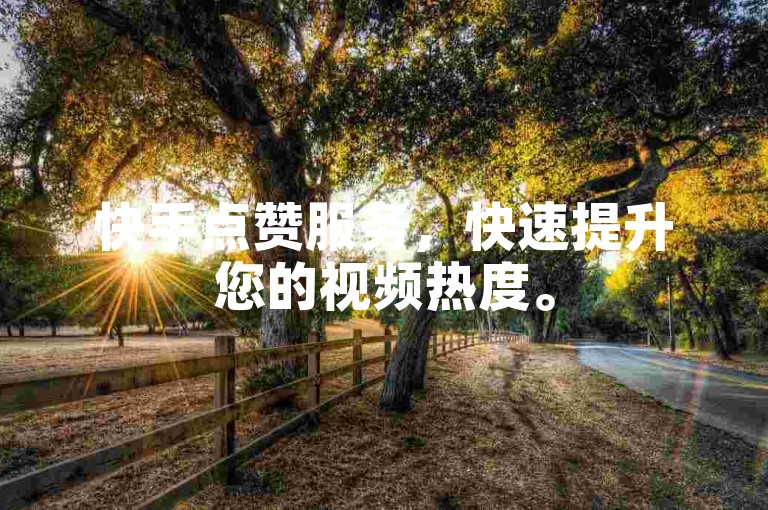 快手点赞服务，快速提升您的视频热度。