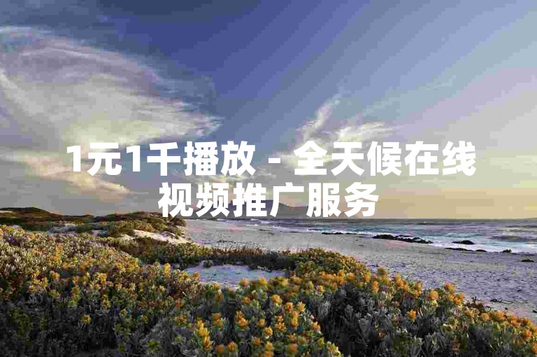 1元1千播放 - 全天候在线视频推广服务