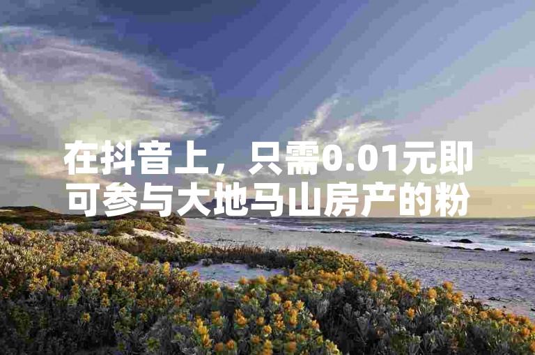 在抖音上，只需0.01元即可参与大地马山房产的粉丝互动活动。