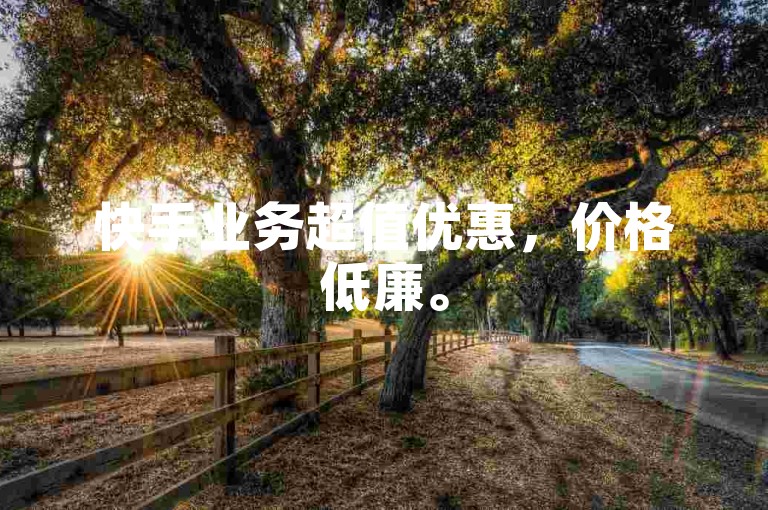 快手业务超值优惠，价格低廉。