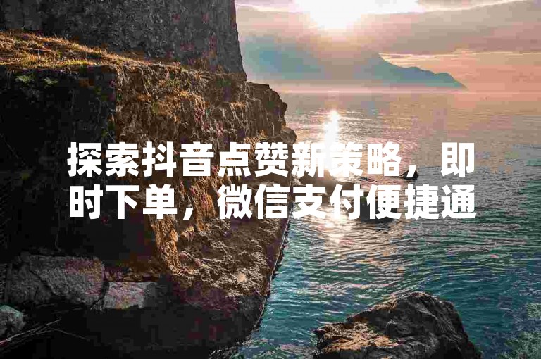 探索抖音点赞新策略，即时下单，微信支付便捷通道，24小时服务不停歇，在线轻松购赞！