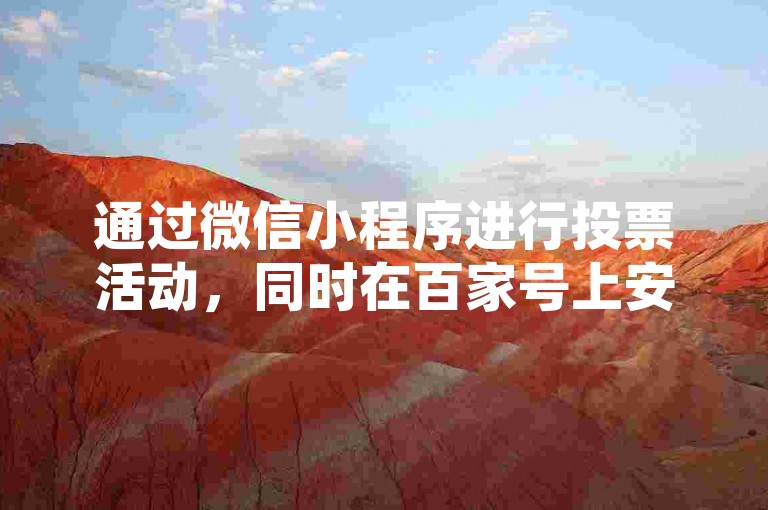 通过微信小程序进行投票活动，同时在百家号上安排24小时不间断的业务下单服务。