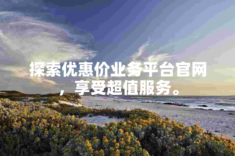 探索优惠价业务平台官网，享受超值服务。