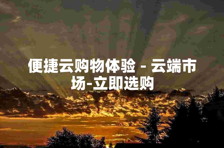 便捷云购物体验 - 云端市场-立即选购